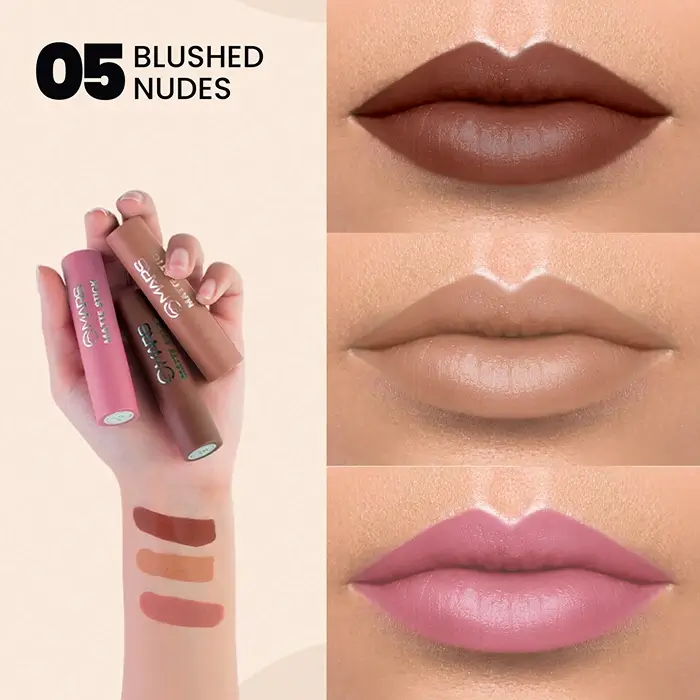 MARS Matte Lipsticks Box Set Shade - 05 Blushed Nudes-3 MARS Matte Lipsticks Box Set Shade - 05 Blushed Nudes-3