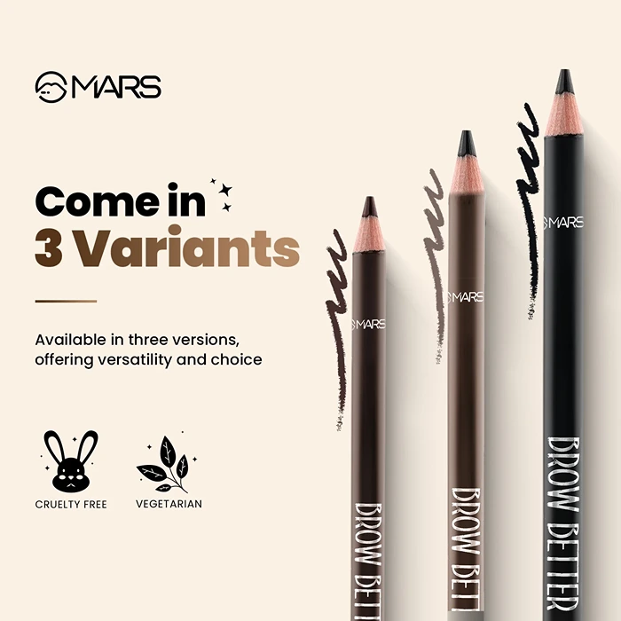 Mars Brow Better Eyebrow Pencil Brown-2 Mars Brow Better Eyebrow Pencil Brown-2